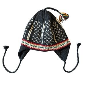 Snarby Strikkestudio As 100% Wool Trapper hat Andean Hat Earflaps Kids XL Norway